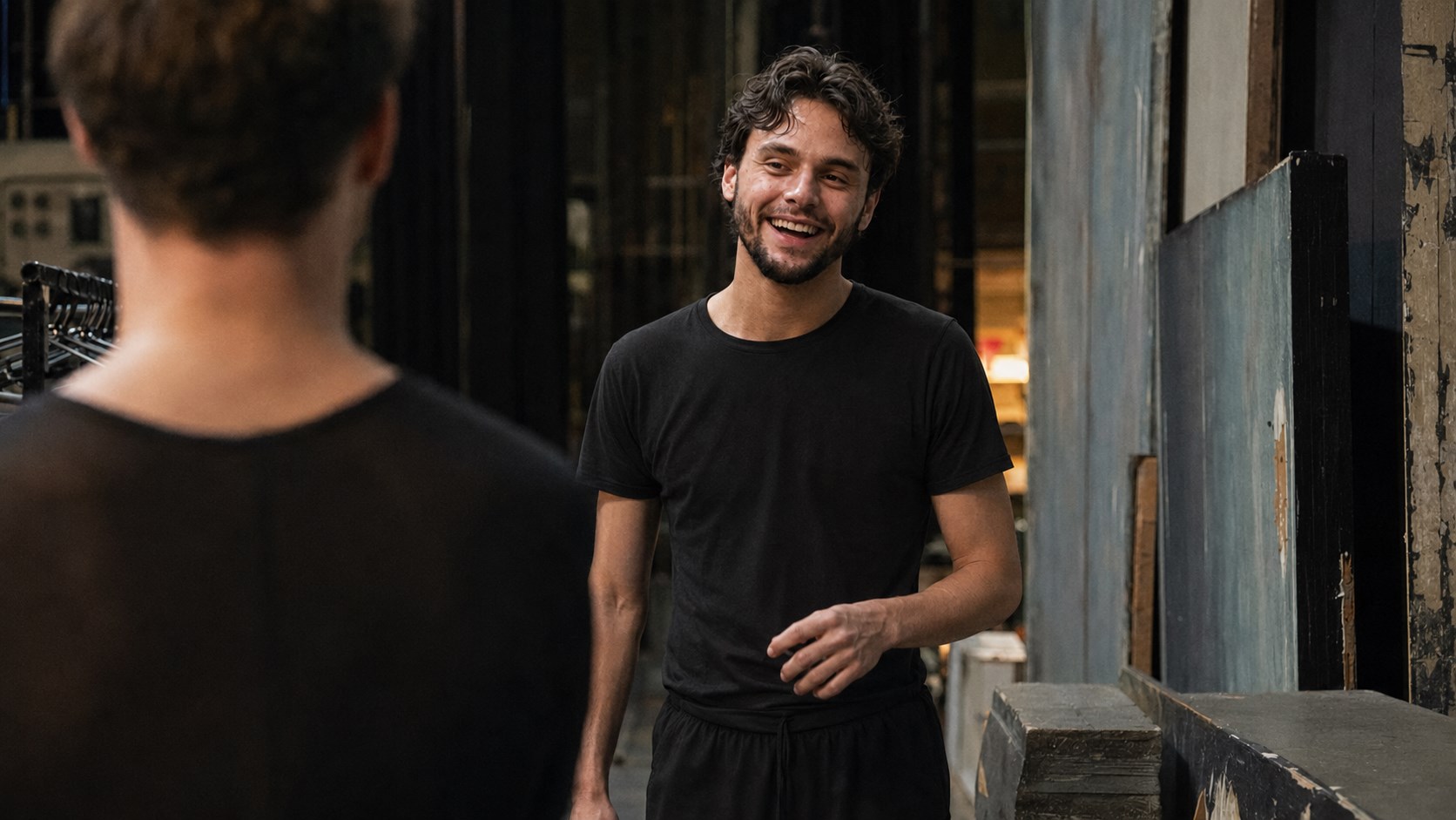 Fred backstage during his professional ballet career